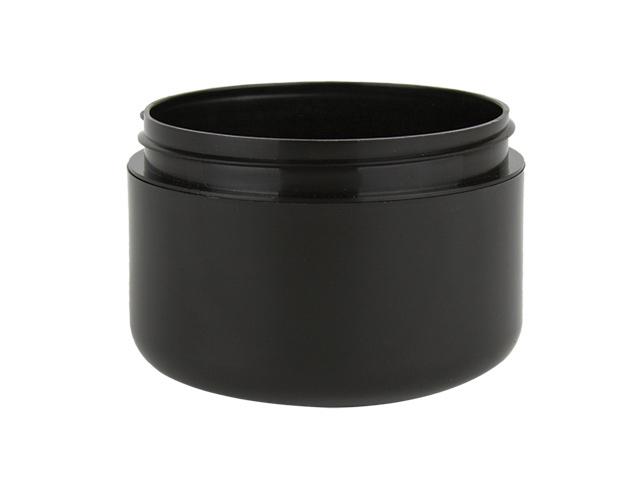 8 oz. Black Plastic Double Wall 89-400 PP Jar (Stock Item)