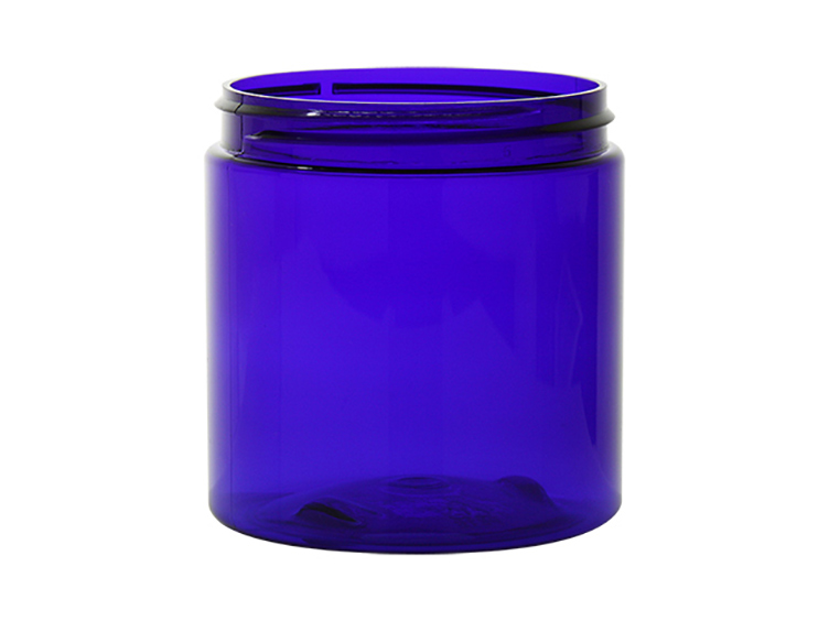 Blue plastic jars offered in a 1, 4 & 8 oz. sizes.