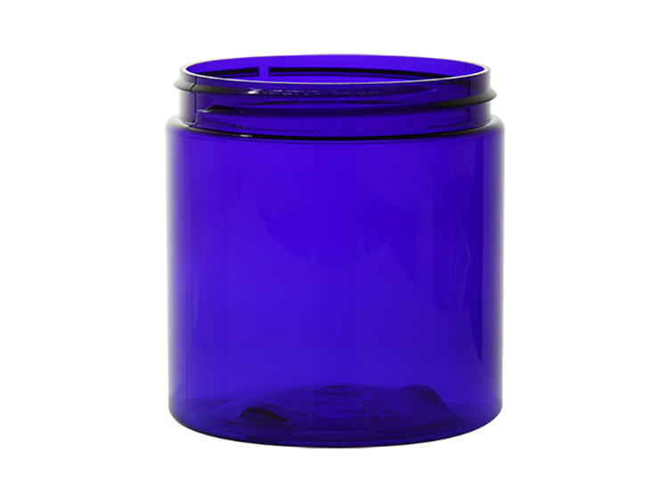 Blue plastic jars offered in a 1, 4 & 8 oz. sizes.