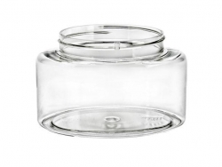 8 oz. Clear Oval Powell Style Single Wall 70-400 PET Plastic Jar