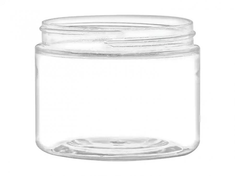 6 oz. Clear Round Single Wall 70-400 PET Plastic Jar