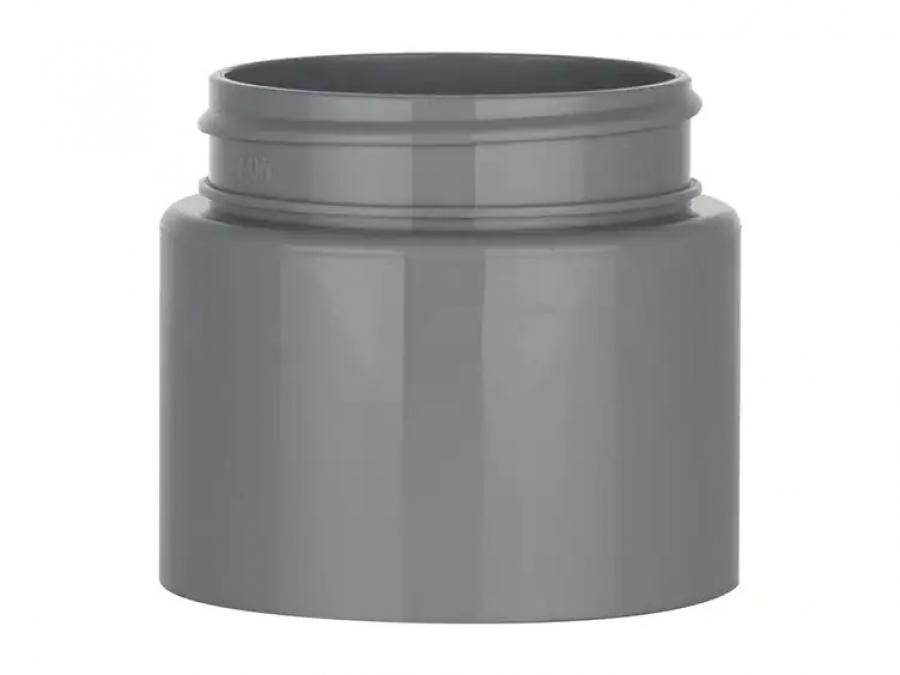 3 oz. Gray Dark Single Wall 53-400 Round PET Plastic Jar