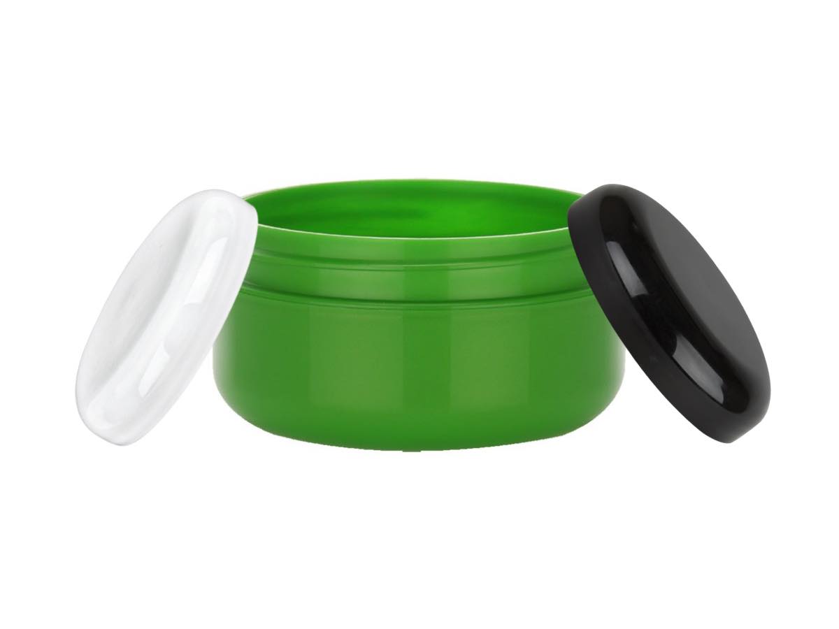  4 oz. Green PP Plastic Round Low Profile Double Wall 89-400 Jar-Cap (Delta)