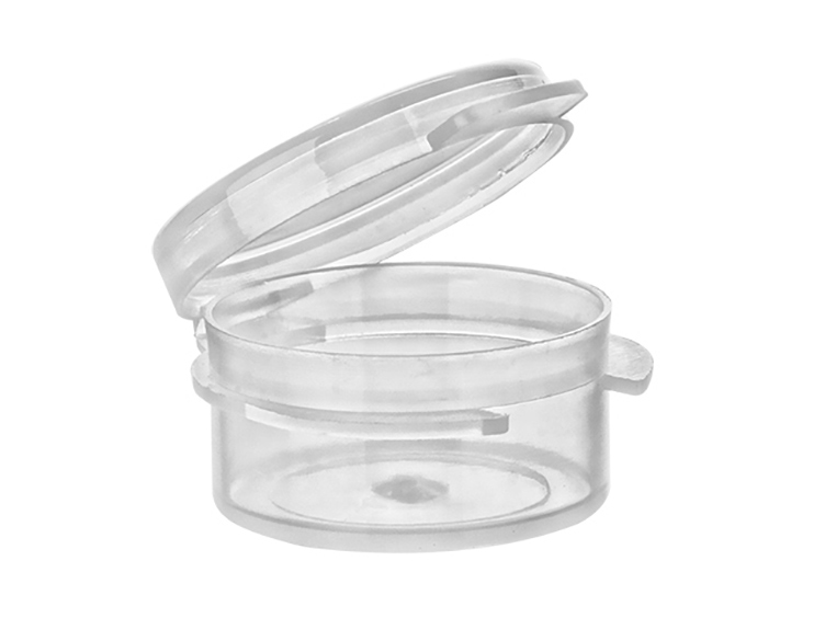 2oz Clear PP Plastic Attached Lid Containers (Clear Attached Cap) - Clear