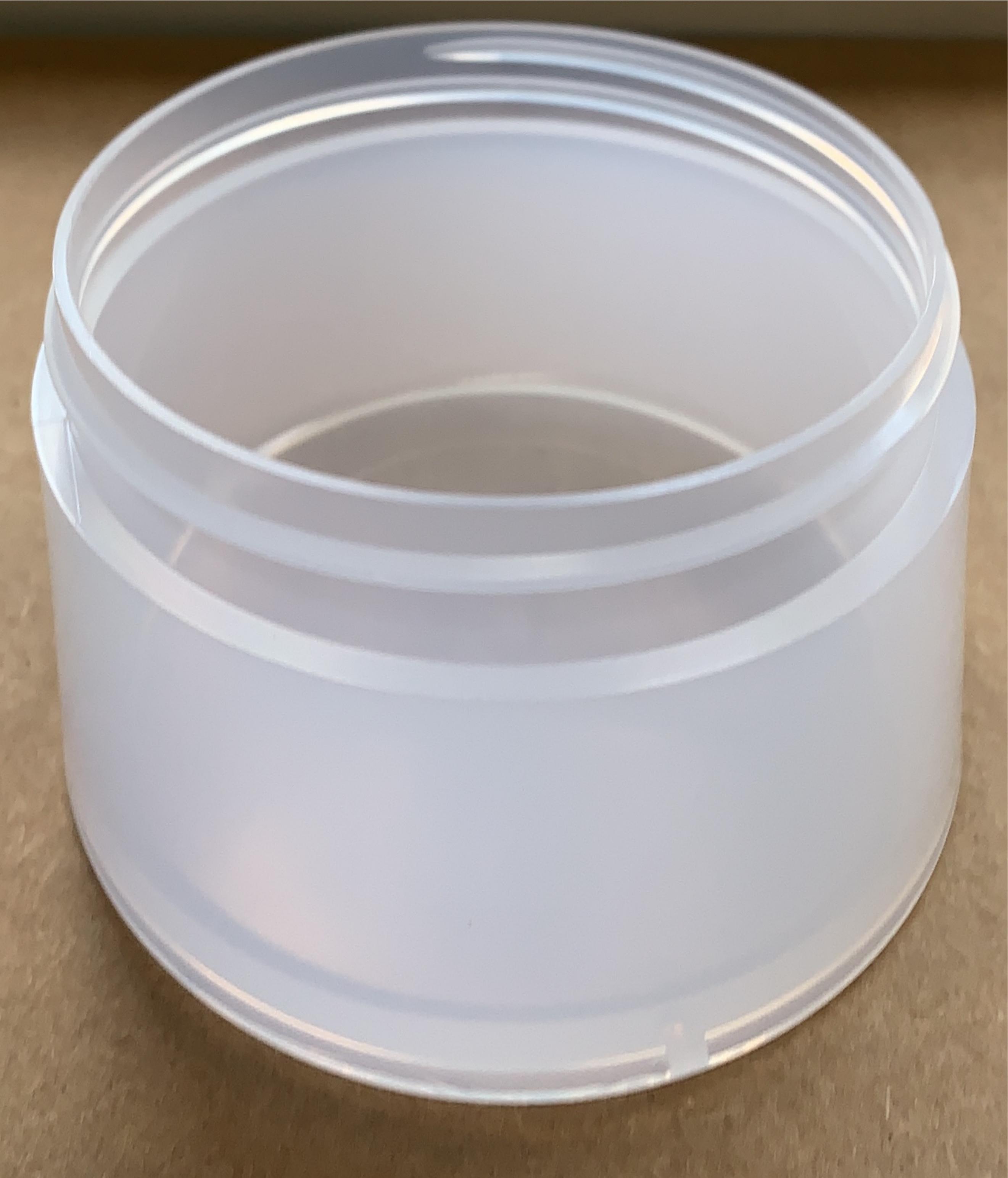 6 oz. Natural PP Plastic Thick Wall 89-400 Jar-Colored Lid