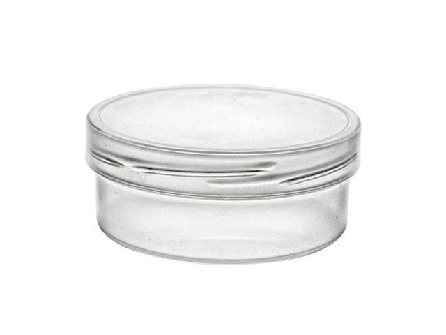 3 oz Natural Low Profile Plastic Jar + Top