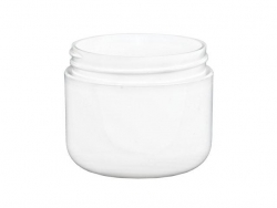 2 oz. White PP Plastic Double Wall 58-400 Jar (Delta)