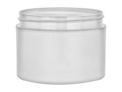 8 oz. White-Frosted PP Plastic Double Wall 89-400 Square Base-Other Plastic Inner Jar