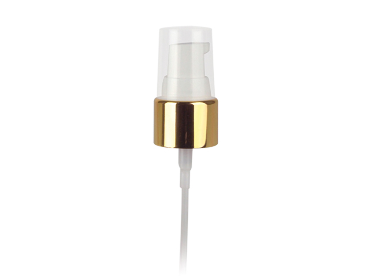 20-410 Gold-White Shiny Metal Treatment Pump-130 mcl Output, Clear Hood & 4 in. Diptube