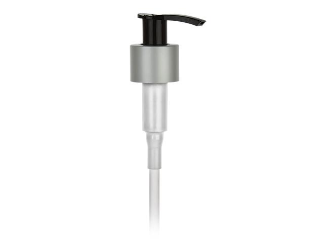 24-410 Silver-Black Plastic Lotion-Soap Pump w/ 1.2cc Output & 5 15/16 in. Diptube & Lock-Up Head 40% OFF