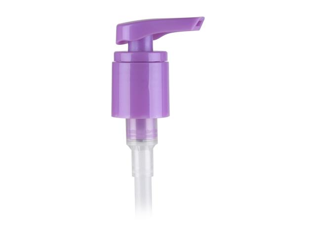 24-415 Lavender Pearl Plastic Lotion Pump w/ Lock-Down Head, 2 cc Output & 6 9/16 in. dip tube