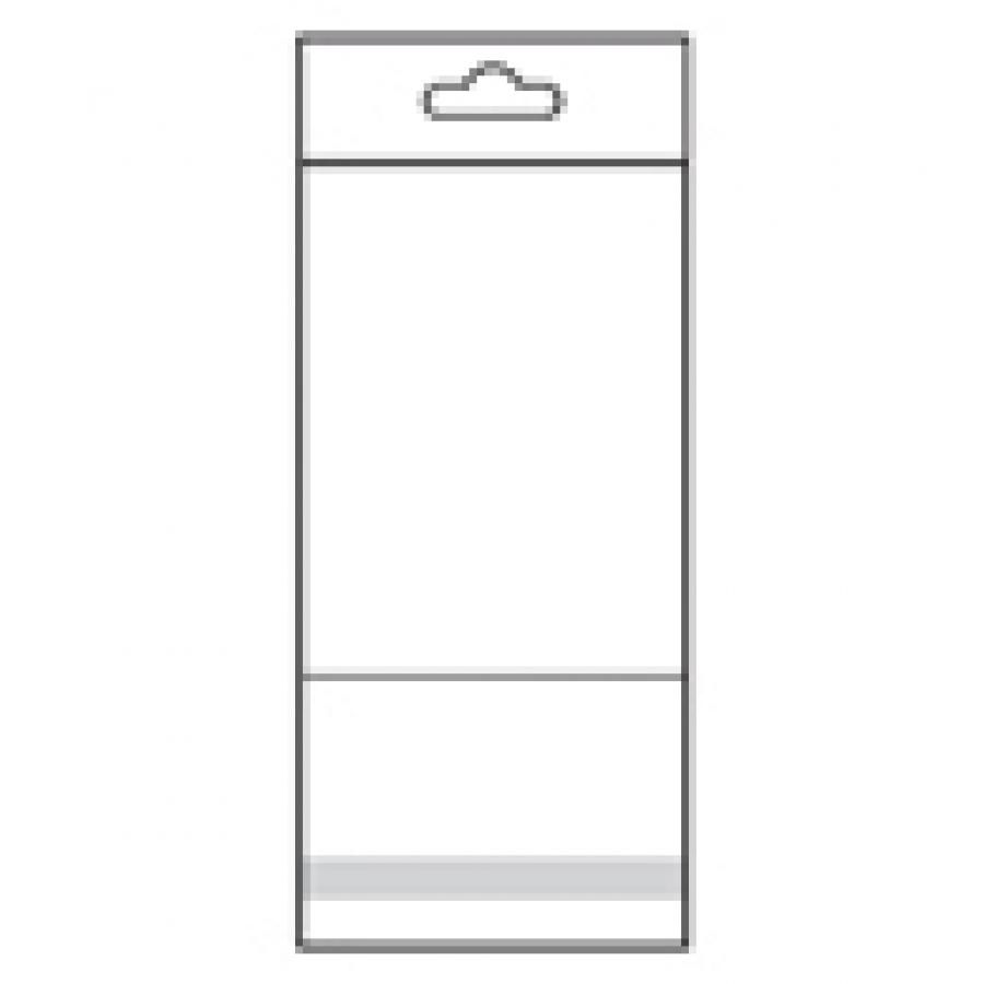 100 pk. 4x6 in. Opp Bag w/Hanging Header & Adheive Seal Bottom
