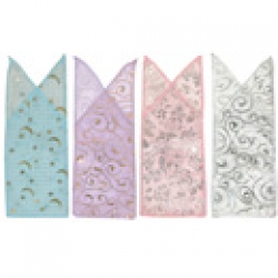 3x9 in. Mixed (light) Tulip Top Design Organza Bag (12 pk.)