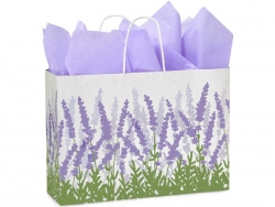 16 in. x 6 in. x 12 in. Large (Vogue) Lavender Fields Paper Gift Bag 100% Recycled VOLUME DISCOUNTS