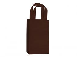 Small (Rose) Brown Chocolate Plastic Frosted Gift Bag (5.5 in. x 3.25 in x 8 in) 100% Recycled VOLUME DISCOUNTS