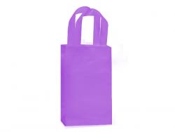 Small (Rose) Lavender Plastic Frosted Gift Bag (5.5 in. x 3.25 in x 8 in) 100% Recycled VOLUME DISCOUNTS