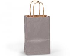 Silver Metallic Small (Rose) Paper Kraft Gift Bag (5.5 in. x 3.25 in. x 8 in.) 100% Recycled