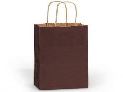 Brown Chocolate Medium (Cub) Paper Kraft Gift Bag (8 in. x 4.75 in. x 10 in.) 100% Recycled