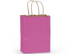 Pink Lipstick Medium (Cub) Paper Kraft Gift Bag (8 in. x 4.75 in. x 10 in.) 100% Recycled