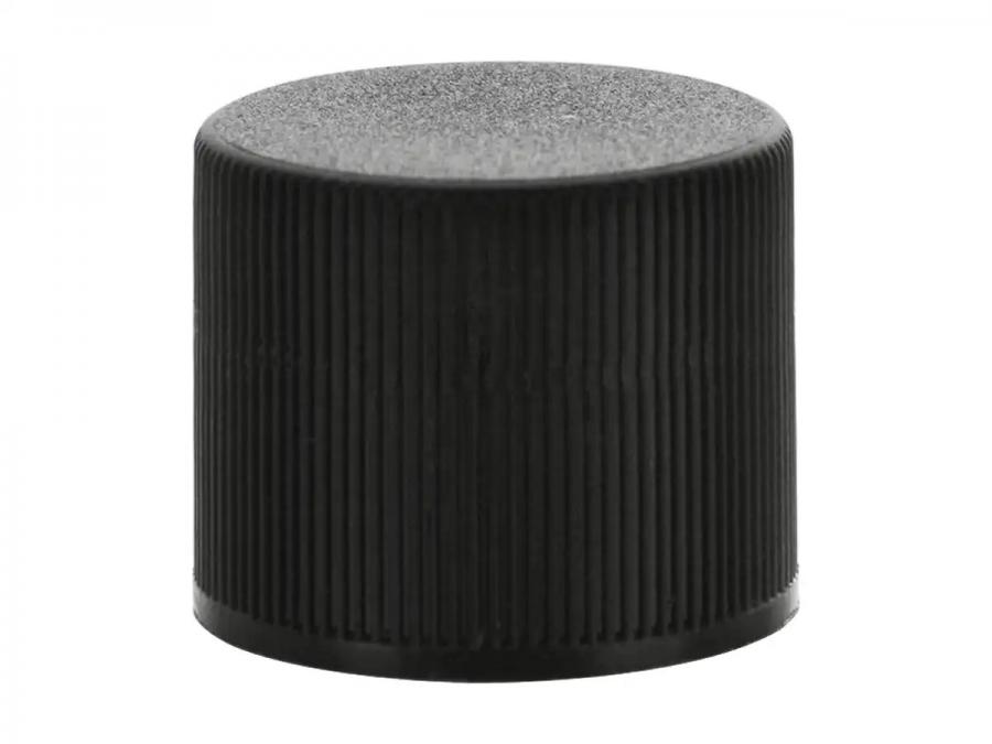 15-415 Black Ribbed CT Bottle Cap-Stipple Top-Foam Liner (Berry)