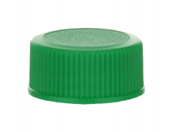 20-400 Green Non Dispensing CT Ribbed Bottle Cap- Stipple Top-F-217 Liner