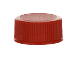 20-400 Red Non dispensing CT Ribbed Bottle Cap-Stipple Top-F-217 Liner