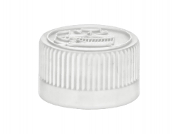 20-400 White CRC Ribbbed Non Dispensing Bottle Cap-Foam Liner-Opening Instructions