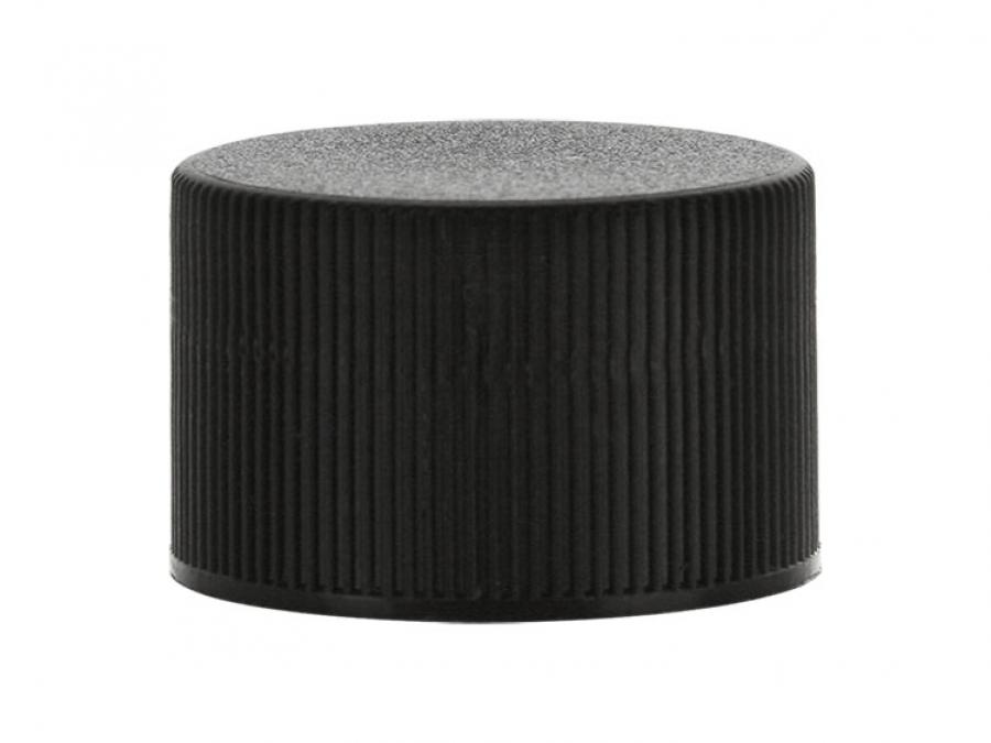 20-410 Black Ribbed PP Plastic Non Dispensing Cap-Matte Top-Foam Liner (Berry)