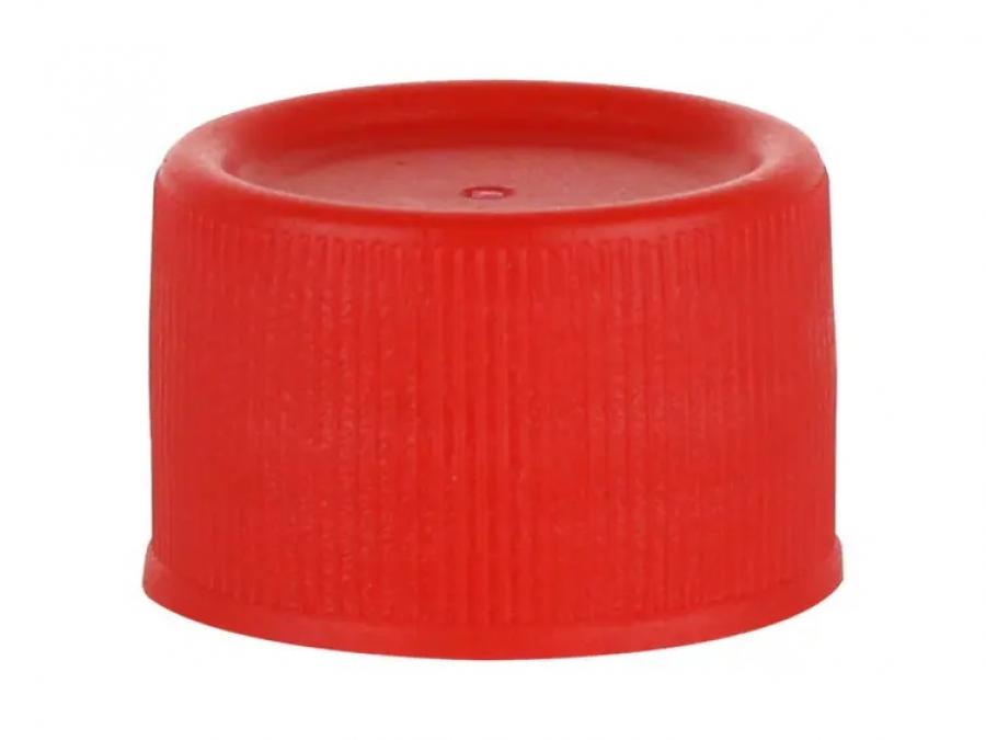 20-410 Red Ribbed PP Plastic CT Cap-Indented Top-Valve Seal