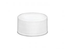 20-410 White Ribbed Non Dispensing Cap w/ Foam Liner (Berry)