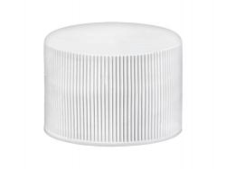 20-410 White Ribbed Smooth Top Non Dispensing Cap-F-217 Liner