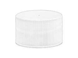 28-410 White Ribbed Non Dispensing PP Plastic Bottle Cap-Foam Liner-Reliable Caps