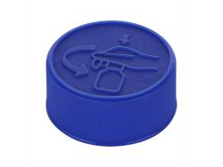 33-400 Blue CRC Ribbbed Non Dispensing Bottle Cap w/ Foam Liner-Opening Instructions