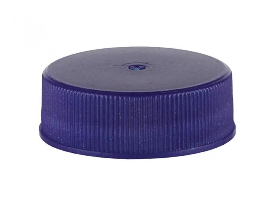 38-400 Blue Dark Ribbed PP Plastic Bottle-Jar Cap-CT-StippleTop-HS-Pulp Liner