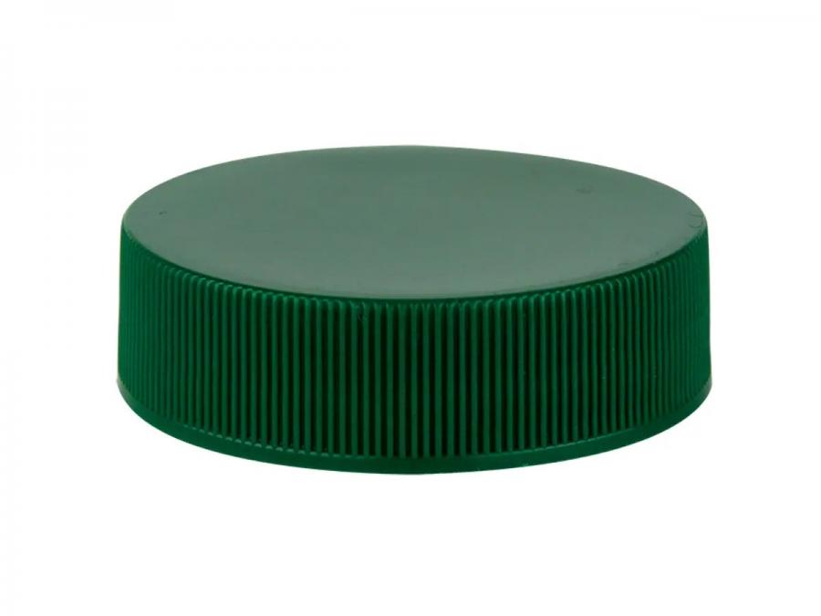 38-400 Green Dark Ribbed CT Bottle-Jar Cap-Smooth Top-HS Liner (MRP)