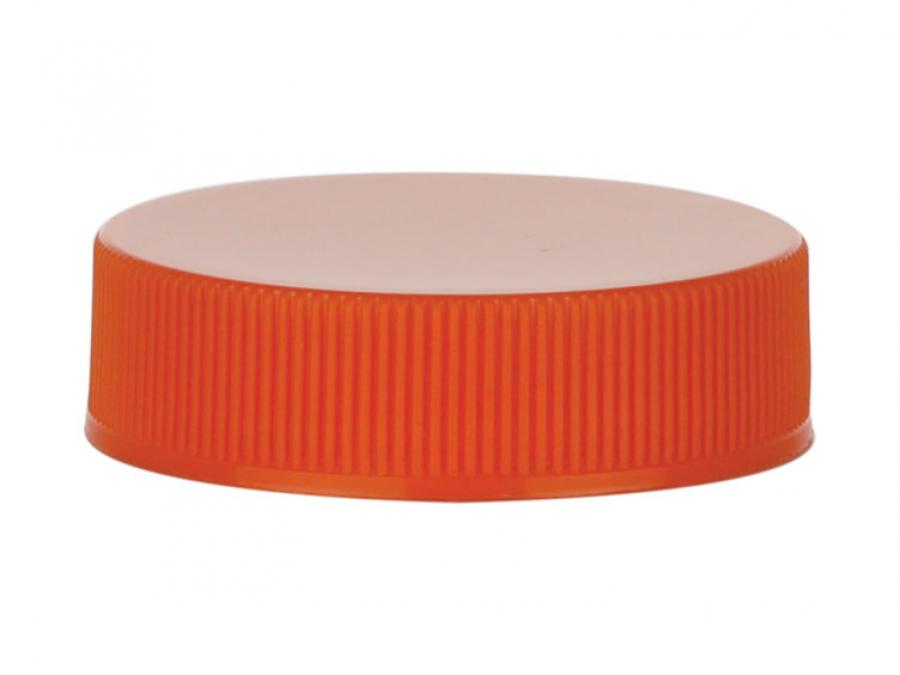 38-400 Orange Ribbed Non Dispensing Bottle-Jar Cap-Smooth Top-PS Liner (MRP)