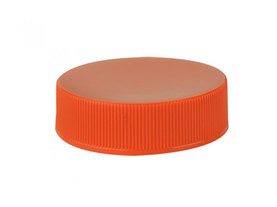 38-400 Orange Ribbed Non Dispensing Liner-less Bottle-Jar Cap-Matte Top (MRP)
