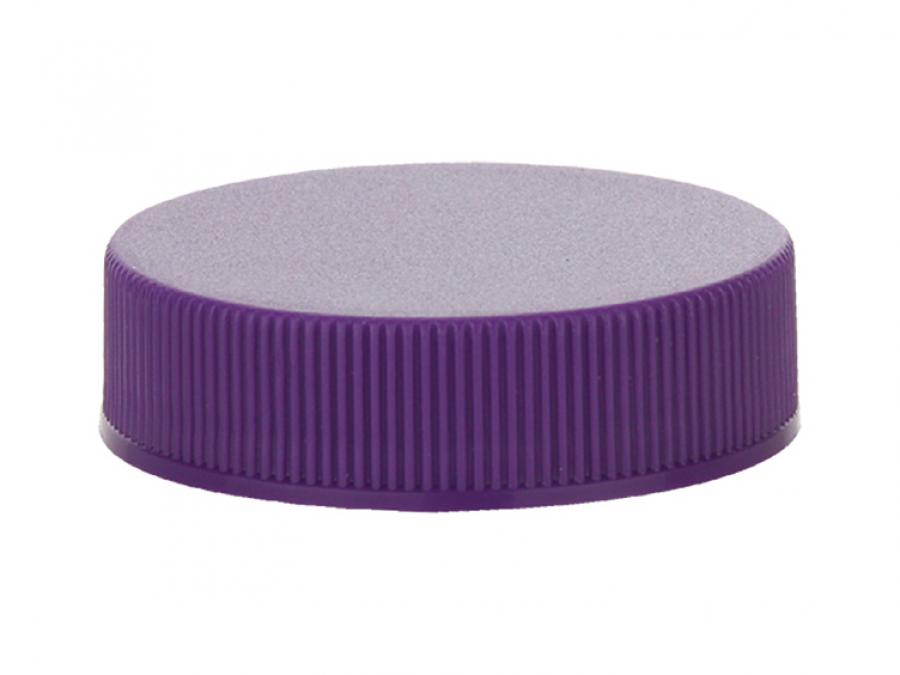 38-400 Purple Ribbed PP Bottle-Jar Cap-CT-Matte Top-Liner-less