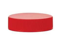 38-400 Red Ribbed Non Dispensing PP Bottle-Jar Cap w/ Smooth Top & Liner-less (Surplus)