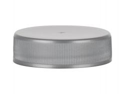 38-400 Silver Ribbed Non Dispensing Bottle-Jar Cap-Smooth Top-Foam Liner