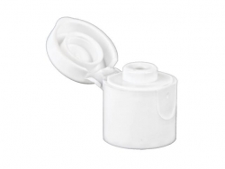 15-415 White Flip Top Dispensing Bottle Cap w/ .125 in. Orifice