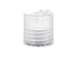 18-415 Natural Smooth Disc Top Dispensing PP Plastic Bottle Cap w/ .265 in. Orifice