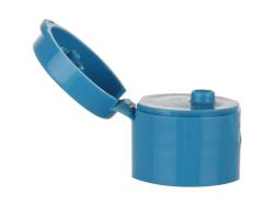 20-410 Blue Smooth PP Plastic Snap Top Dispensing Bottle Cap-.130 in. Orifice