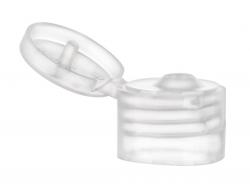 20-410 Natural Smooth PP Plastic Flip Top Dispensing Bottle Cap- .110 in. Orifice
