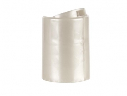 20-415 Beige Pearl Smooth Disc Top Dispensing Bottle Cap w/ .265 in. Orifice