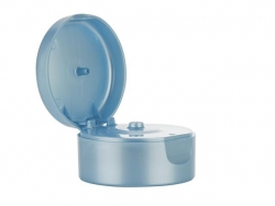 22-400 Blue Light Pearl Dispensing Flip Top PP Plastic Bottle Cap w/ .125 in. Orifice & 2 in. Diameter (Surplus)