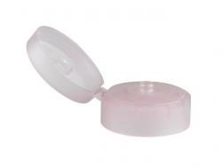 22-400 Pink Translucent Frosted Dispensing Flip Top PP Plastic Bottle Cap -.250 in. Orif-2 in. Diameter