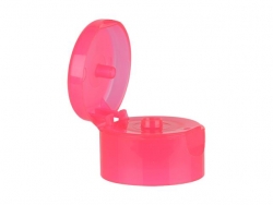 22-400 Hot Pink Dispensing Flip Top PP Plastic Bottle Cap w/ .250 in. Orifice, HS Liner & 1.5 in. Diameter (Surplus)