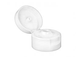 22-400 White Dispensing Flip Top PP Plastic Bottle Cap w/ .250 in. Orifice & 1 1/2 in. Diameter (Stock)