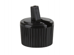 24-410 Black Turret PP Plastic Dispensing Bottle Cap w/ .115 in. Orifice